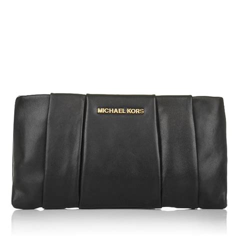 Michael Kors Daria Pleated Clutch Black 